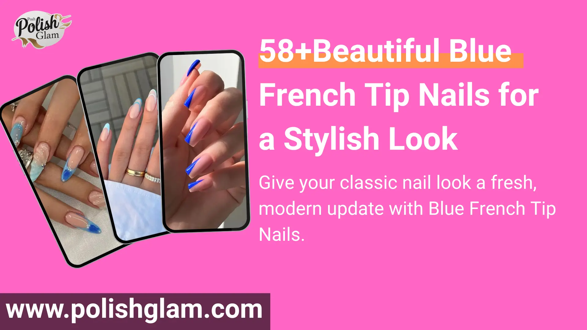 58 Beautiful Blue French Tip Nails feature image