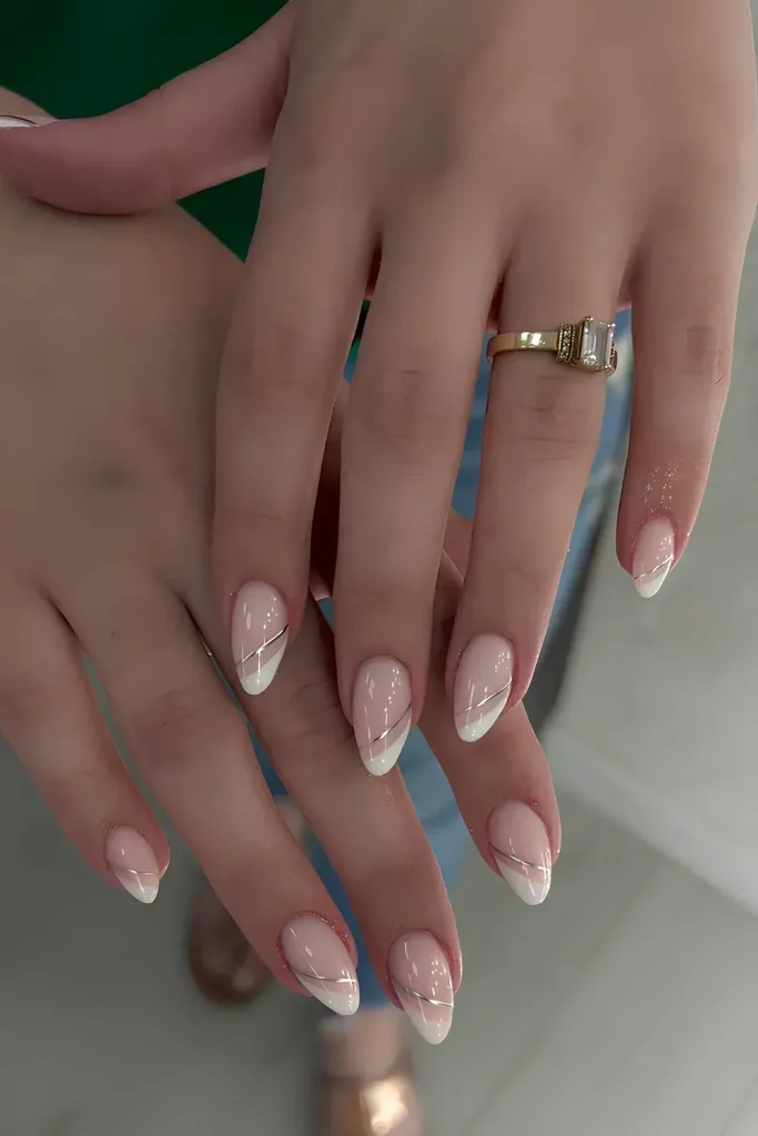 White French Nail Tips with side tips