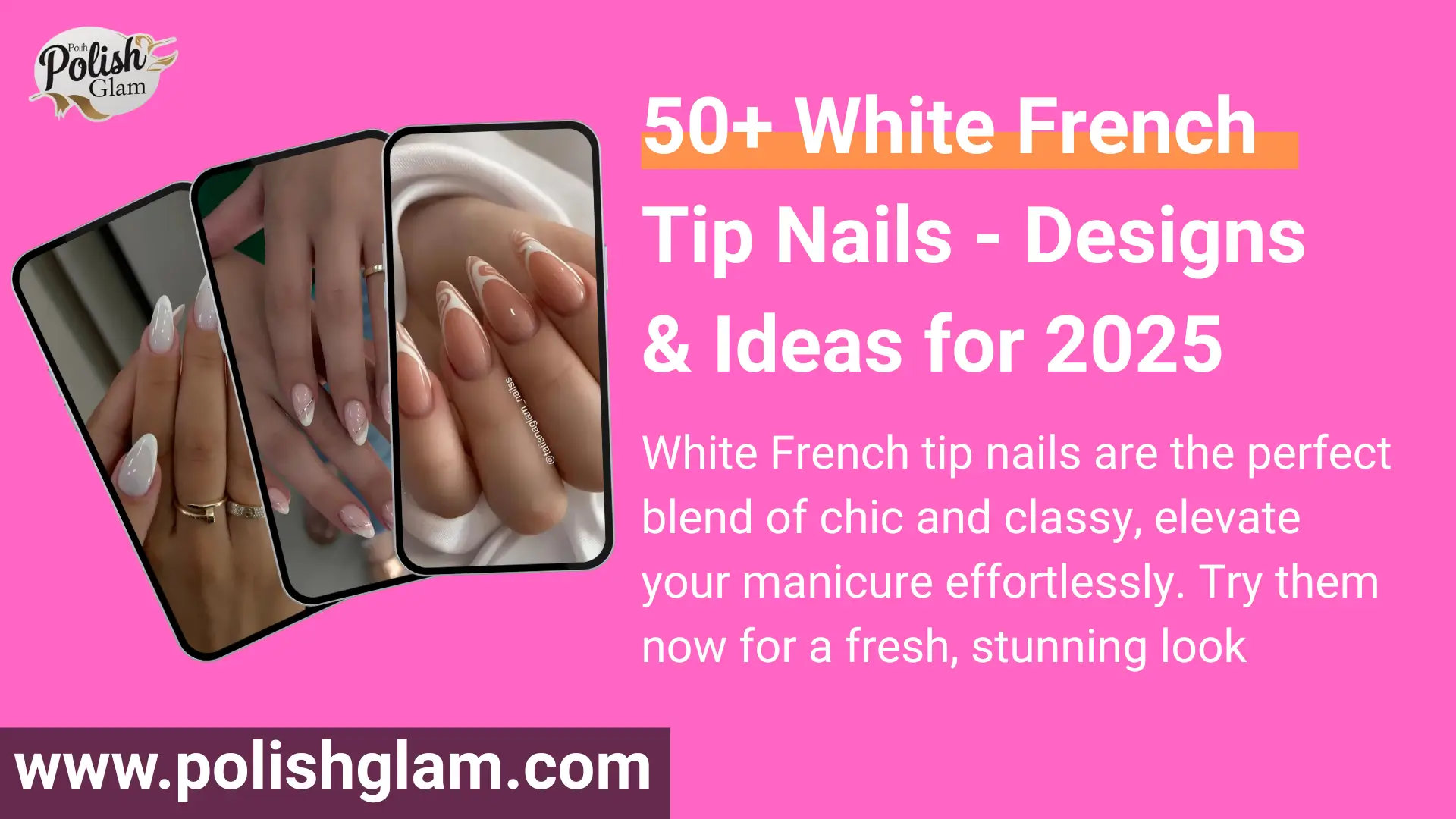 50+ white french tip nail feature image