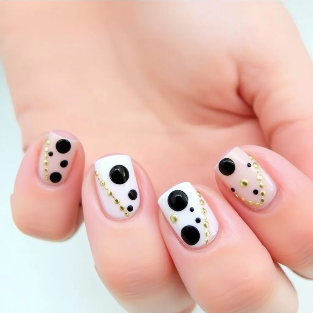 abstract dot nails