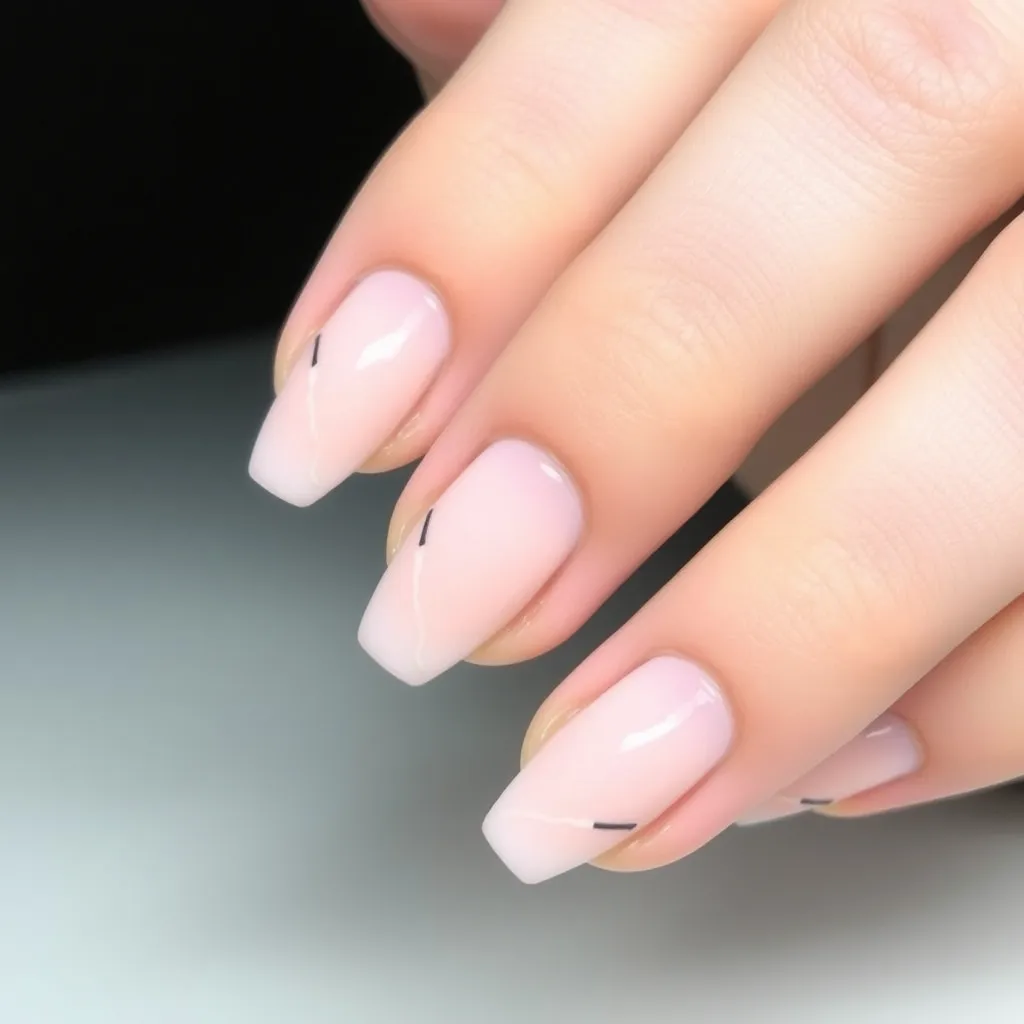 minimalist line nails